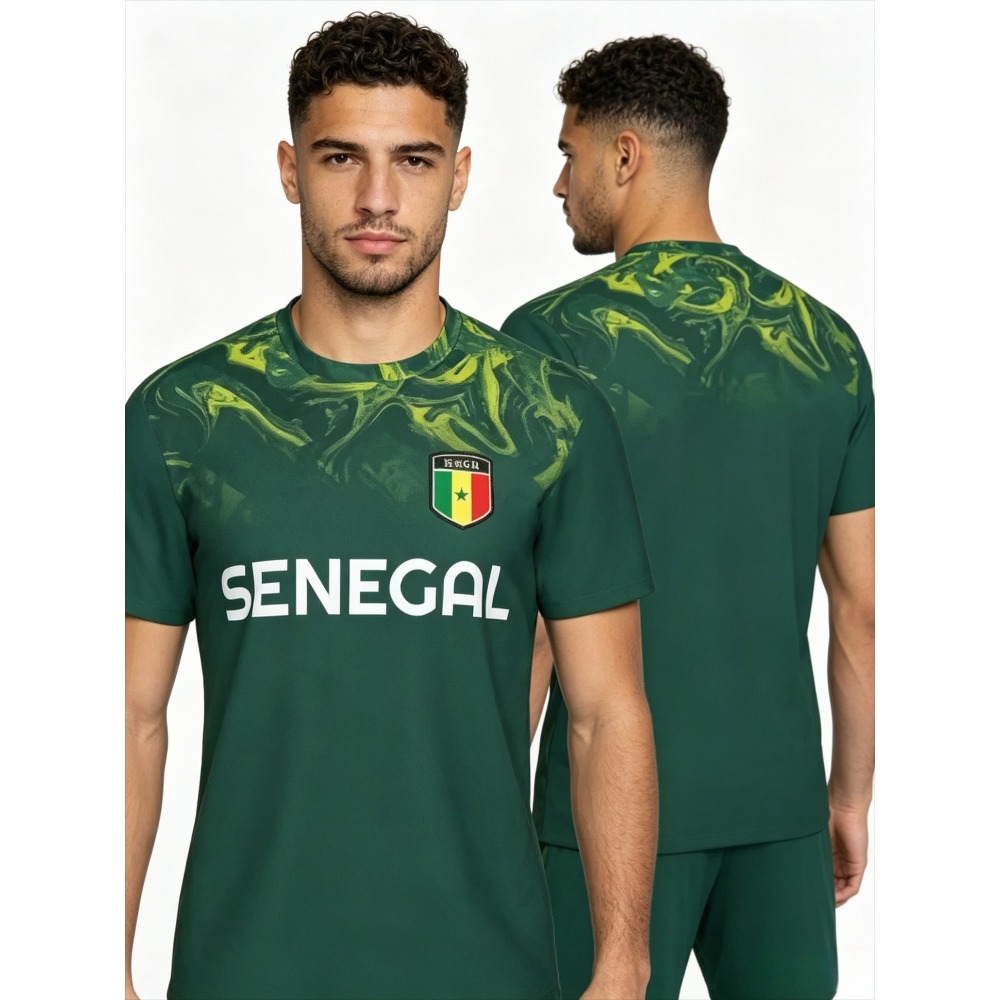 Tee Graphic Print - 2026 New Summer Senegal Flag Graphic