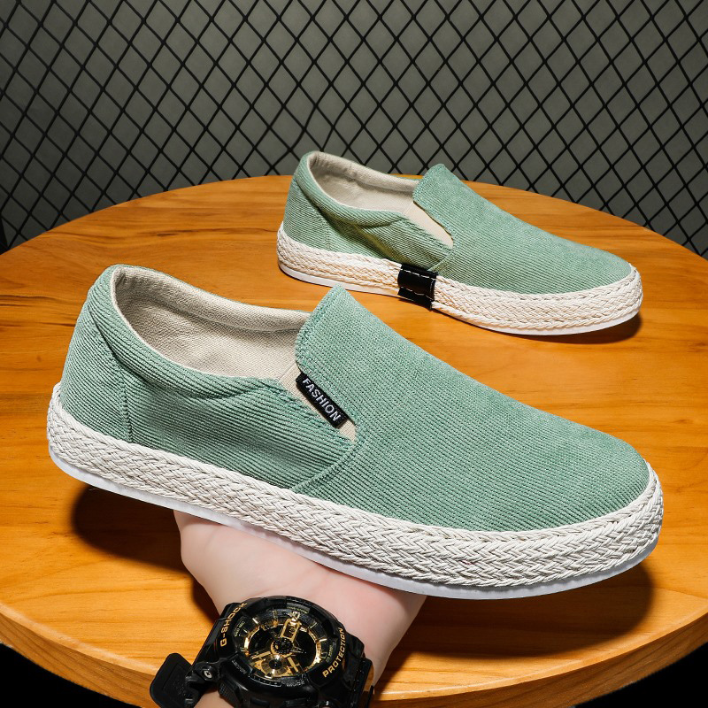 Espadrille Slip On - Men Corduroy Slip On Espadrille Loafers
