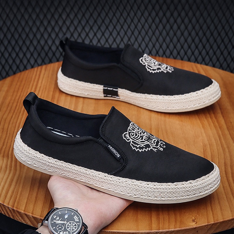 black Breathable shoes for man - مراجعة Espadrille Slip On وسعره
