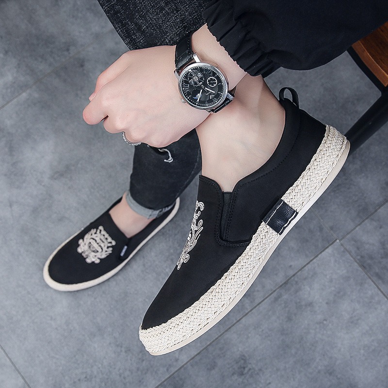 black Breathable shoes for man - مراجعة Espadrille Slip On وسعره