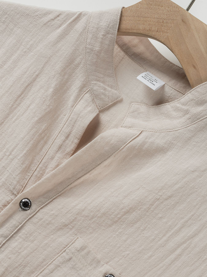 Men's Cotton Linen Henley Shir - مراجعة Linen Shirt Breathable وسعره