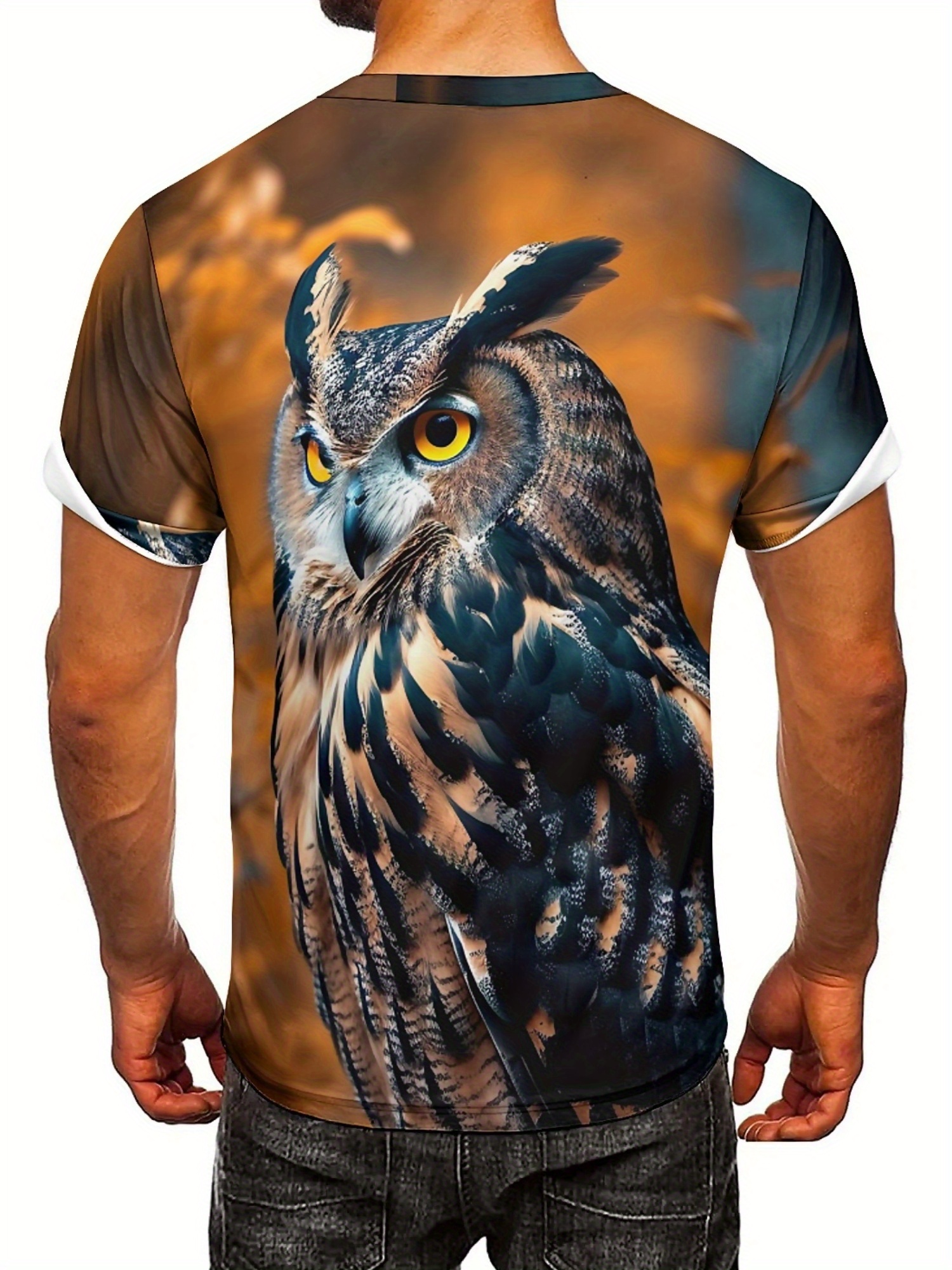 Men's & Women's 3D Print Owl G - مراجعة Tee Graphic Print وسعره