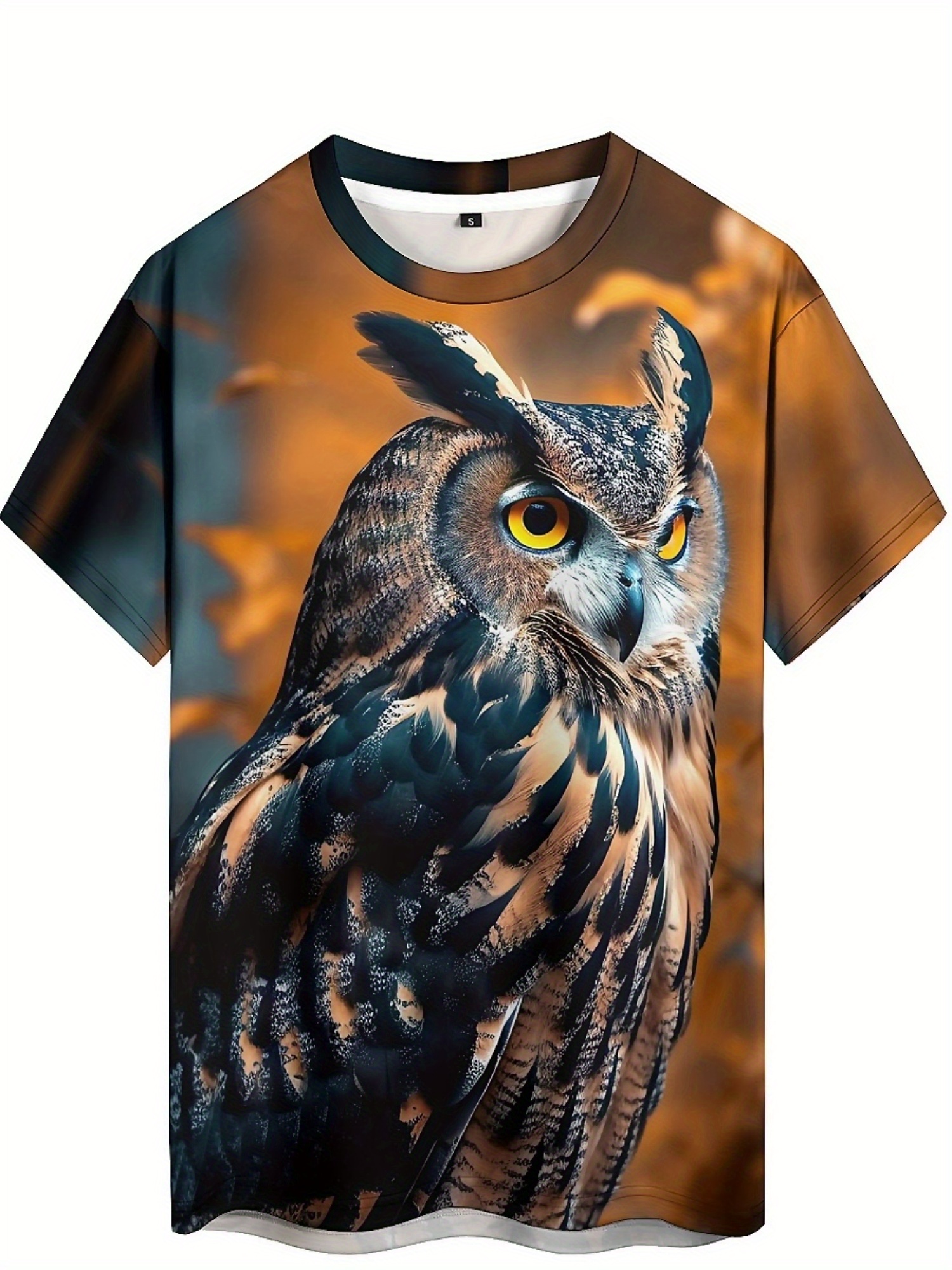 Men's & Women's 3D Print Owl G - مراجعة Tee Graphic Print وسعره