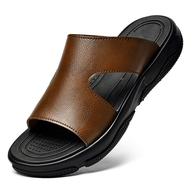Men's Leather Slide Sandals No - مراجعة Flip Flop Leather Men وسعره