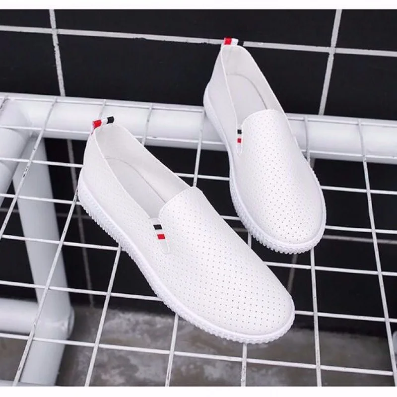 Women Sneakers White Flats Cut - مراجعة Espadrille Slip On وسعره
