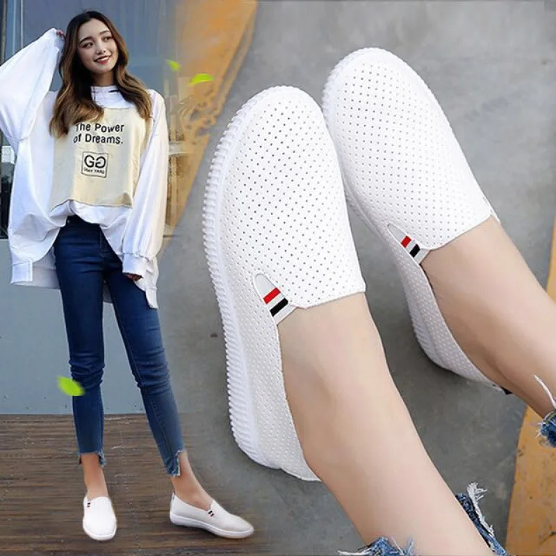 Women Sneakers White Flats Cut - مراجعة Espadrille Slip On وسعره