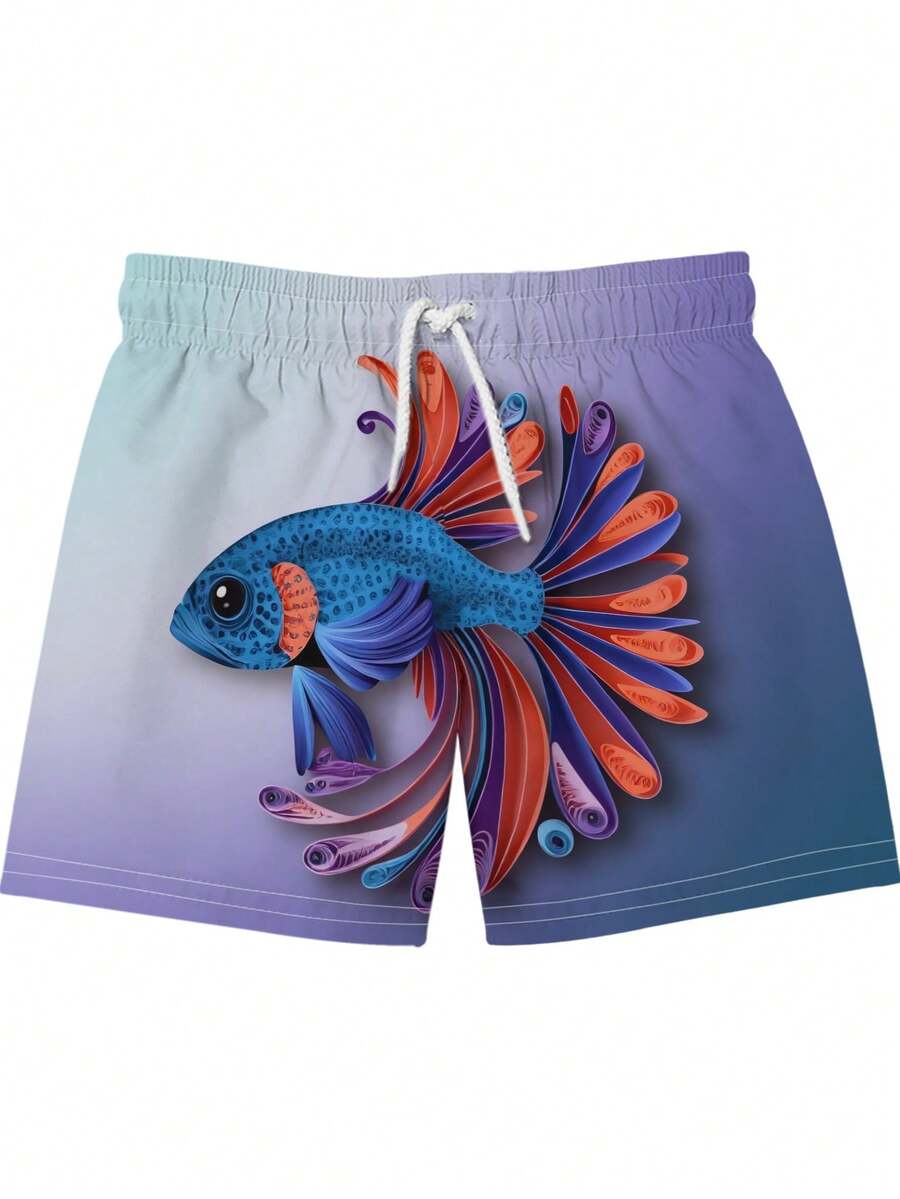 Gradient Purple Blue Swim Trun - مراجعة Swim Trunk Quick Dry وسعره