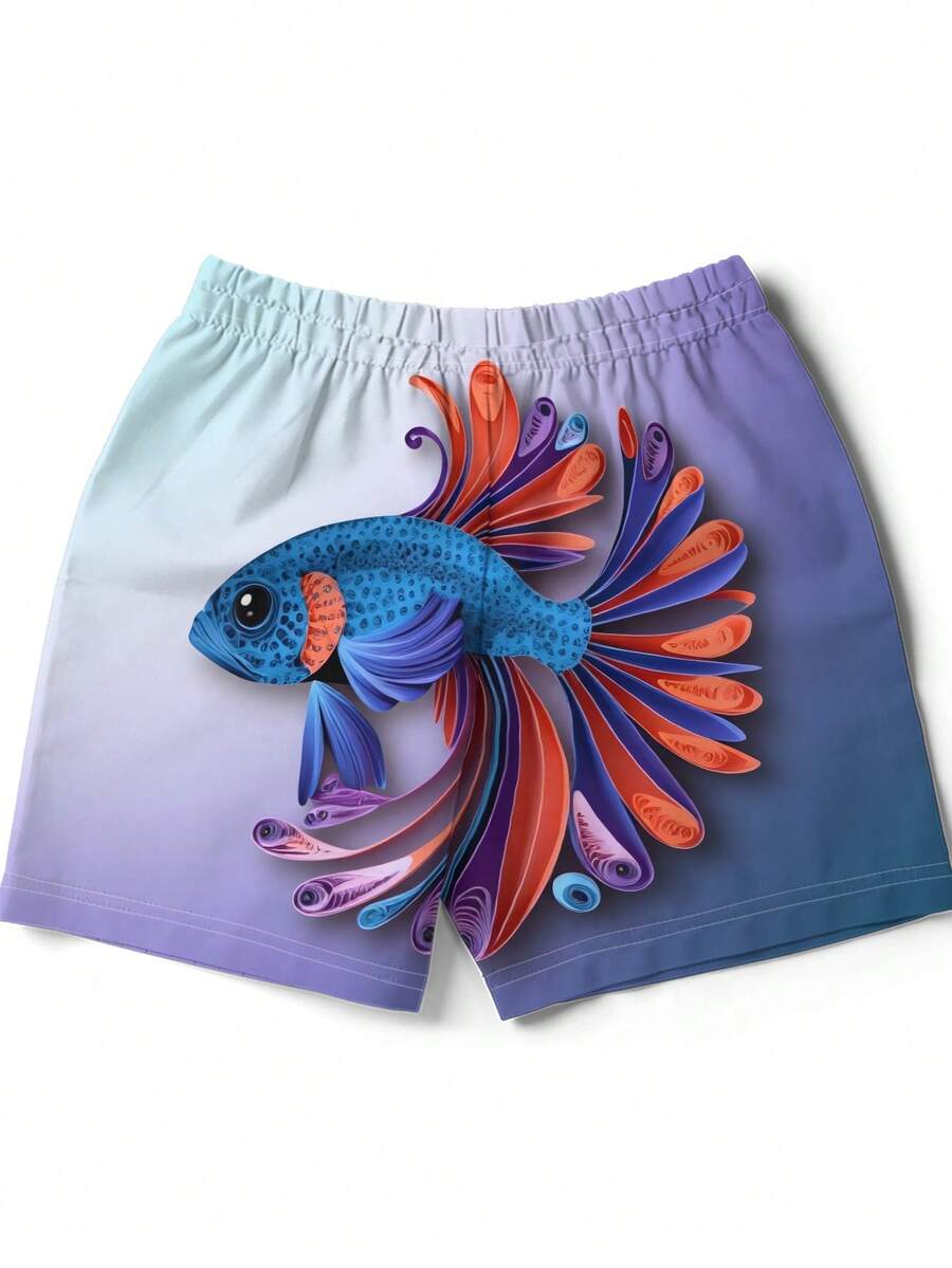 Gradient Purple Blue Swim Trun - مراجعة Swim Trunk Quick Dry وسعره