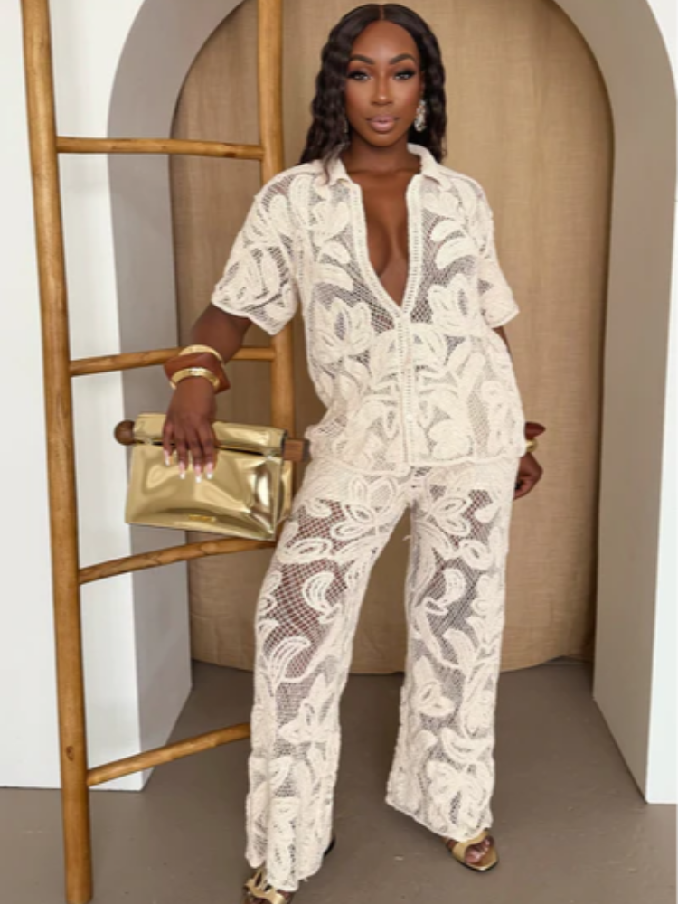Women's Stylish 2 Piece Set Cr - مراجعة Resort Shirt Floral وسعره