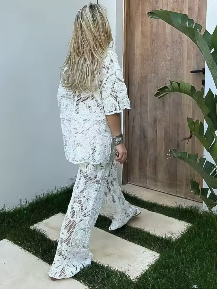 Women's Stylish 2 Piece Set Cr - مراجعة Resort Shirt Floral وسعره