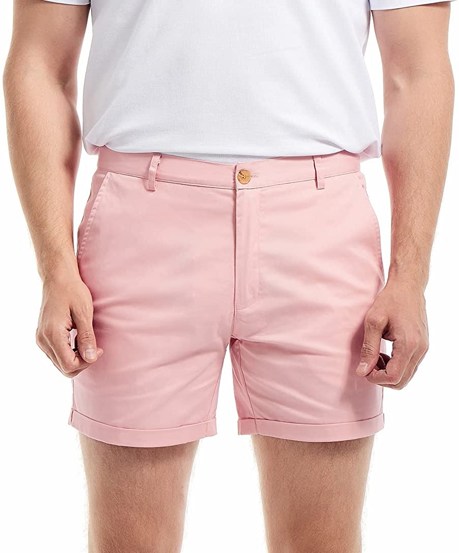 AIMPACT Men's Summer Slim-fit  - مراجعة Shorts Chino Slim وسعره