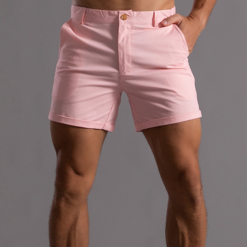 Men Slim Fit Chino Shorts Roll - مراجعة Shorts Chino Slim وسعره