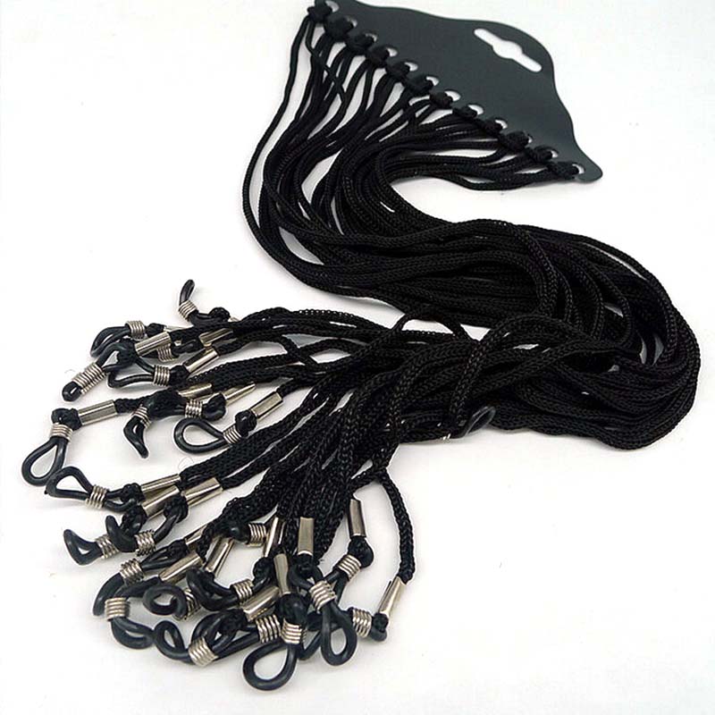 12pcs/set Black Nylon Cord Eye - مراجعة Sunglass Retainer Cord وسعره