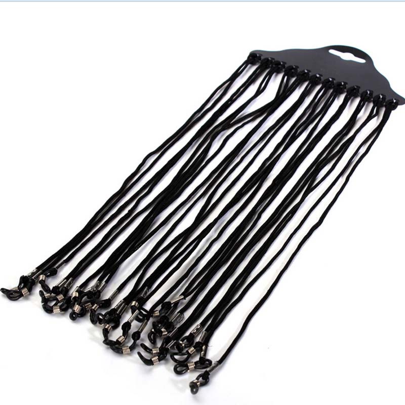12pcs/set Black Nylon Cord Eye - مراجعة Sunglass Retainer Cord وسعره