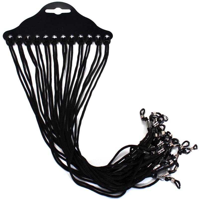 12pcs/set Black Nylon Cord Eye - مراجعة Sunglass Retainer Cord وسعره