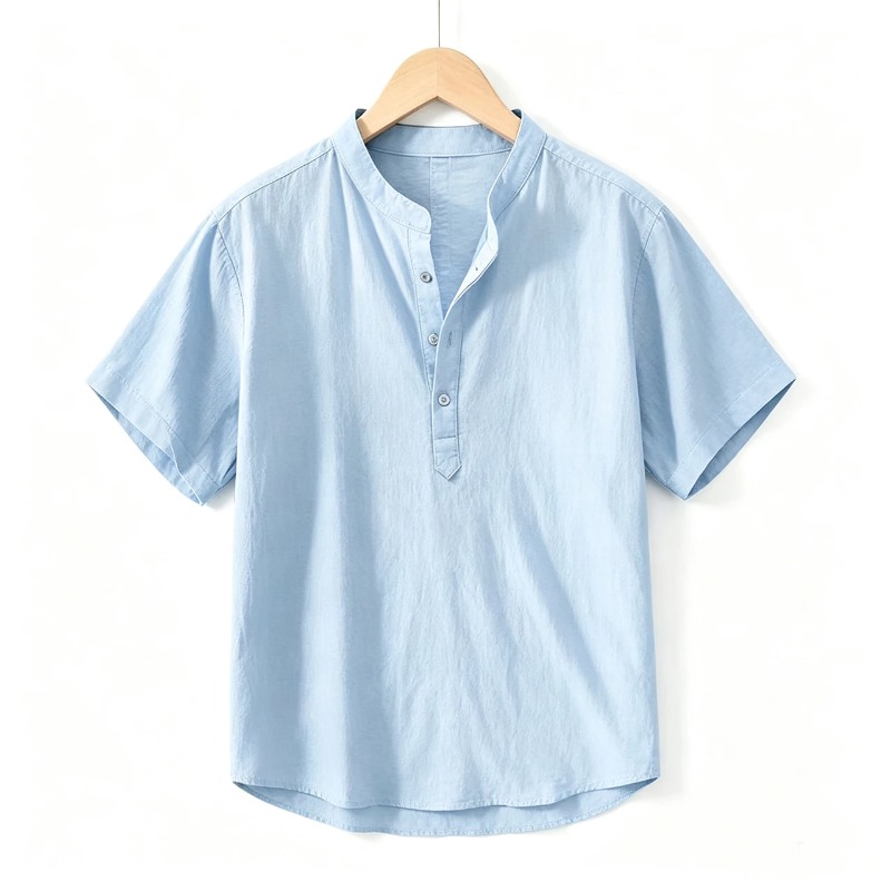Summer Thin Short-sleeved Shir - مراجعة Linen Shirt Breathable وسعره