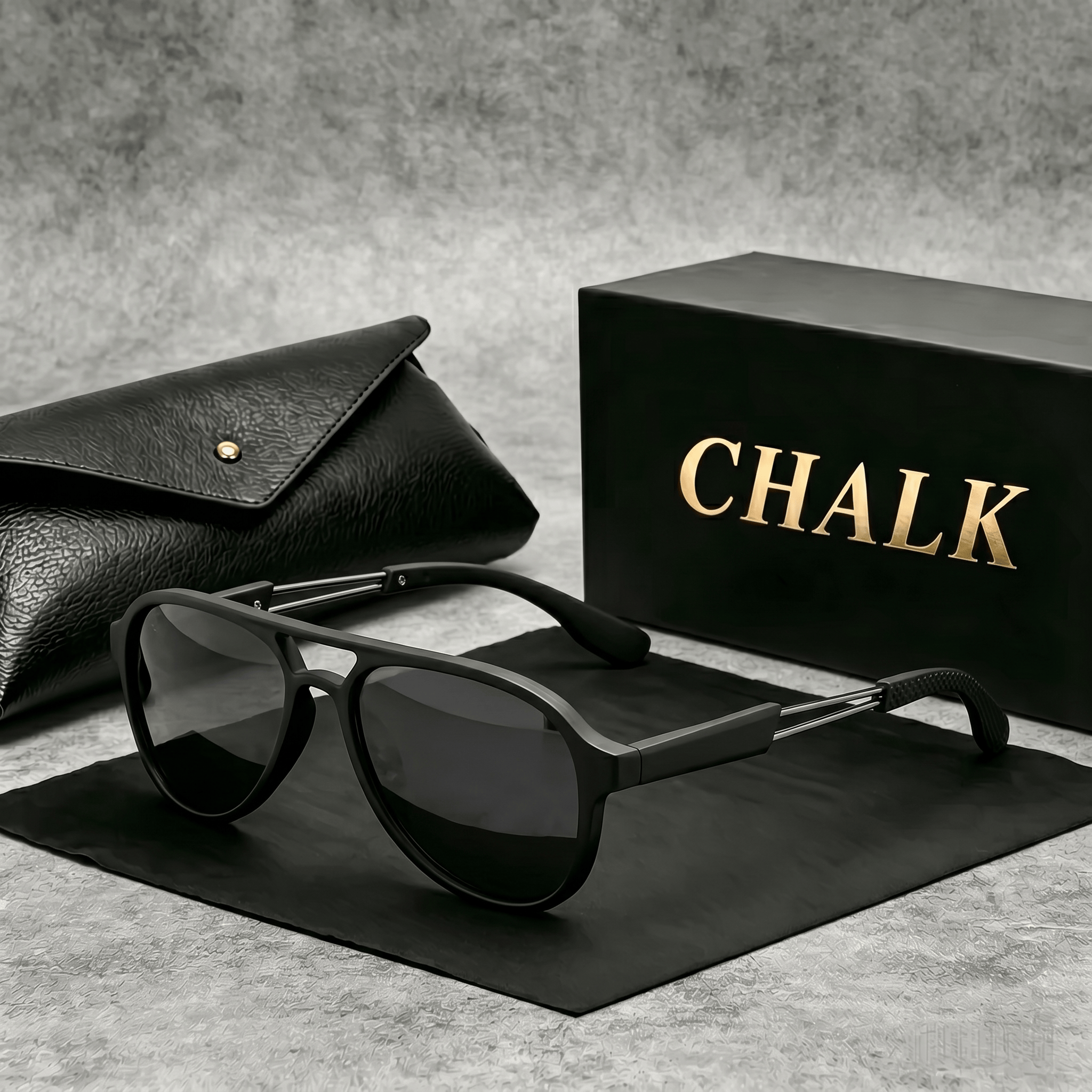 CHALK Men's Vintage Dual-Bridg - مراجعة Sunglasses Aviator Polarized وسعره