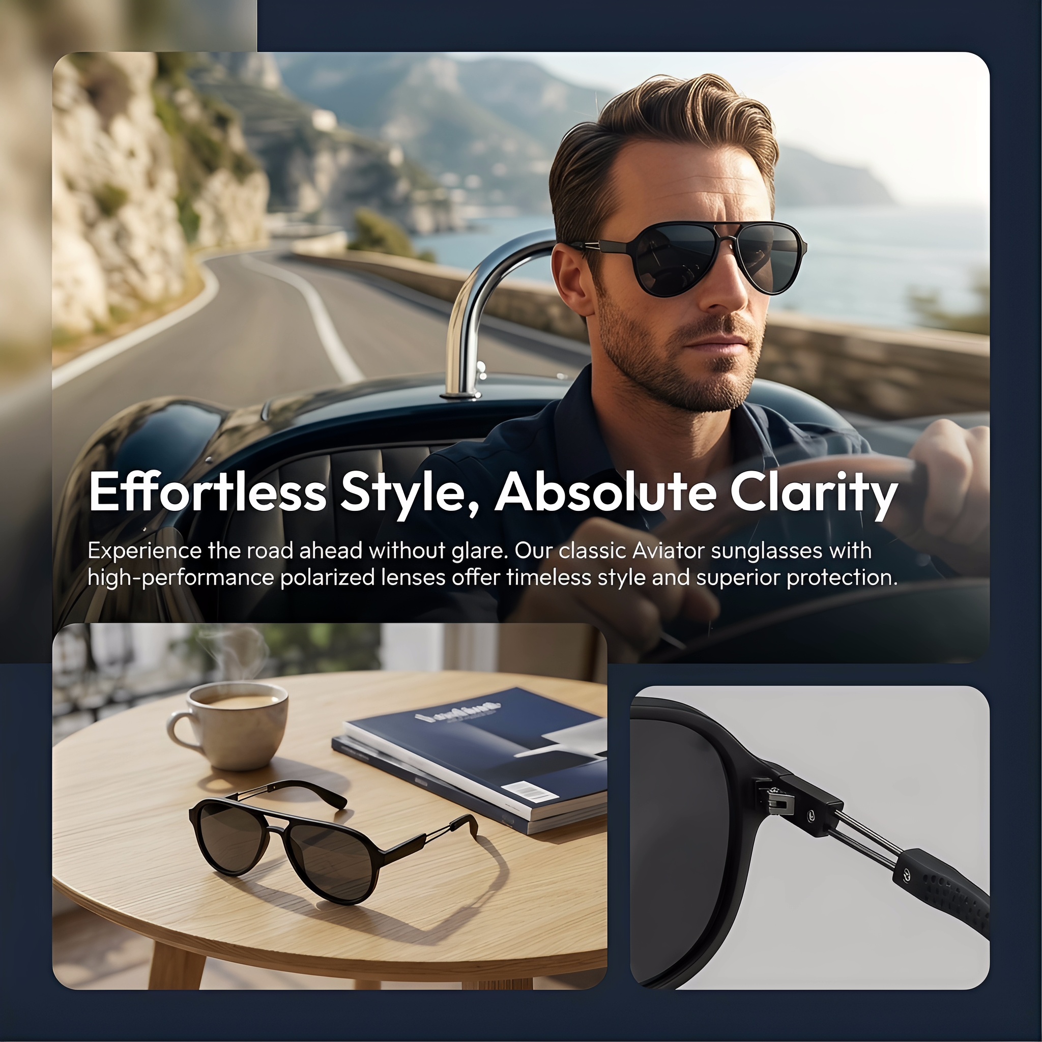 CHALK Men's Vintage Dual-Bridg - مراجعة Sunglasses Aviator Polarized وسعره
