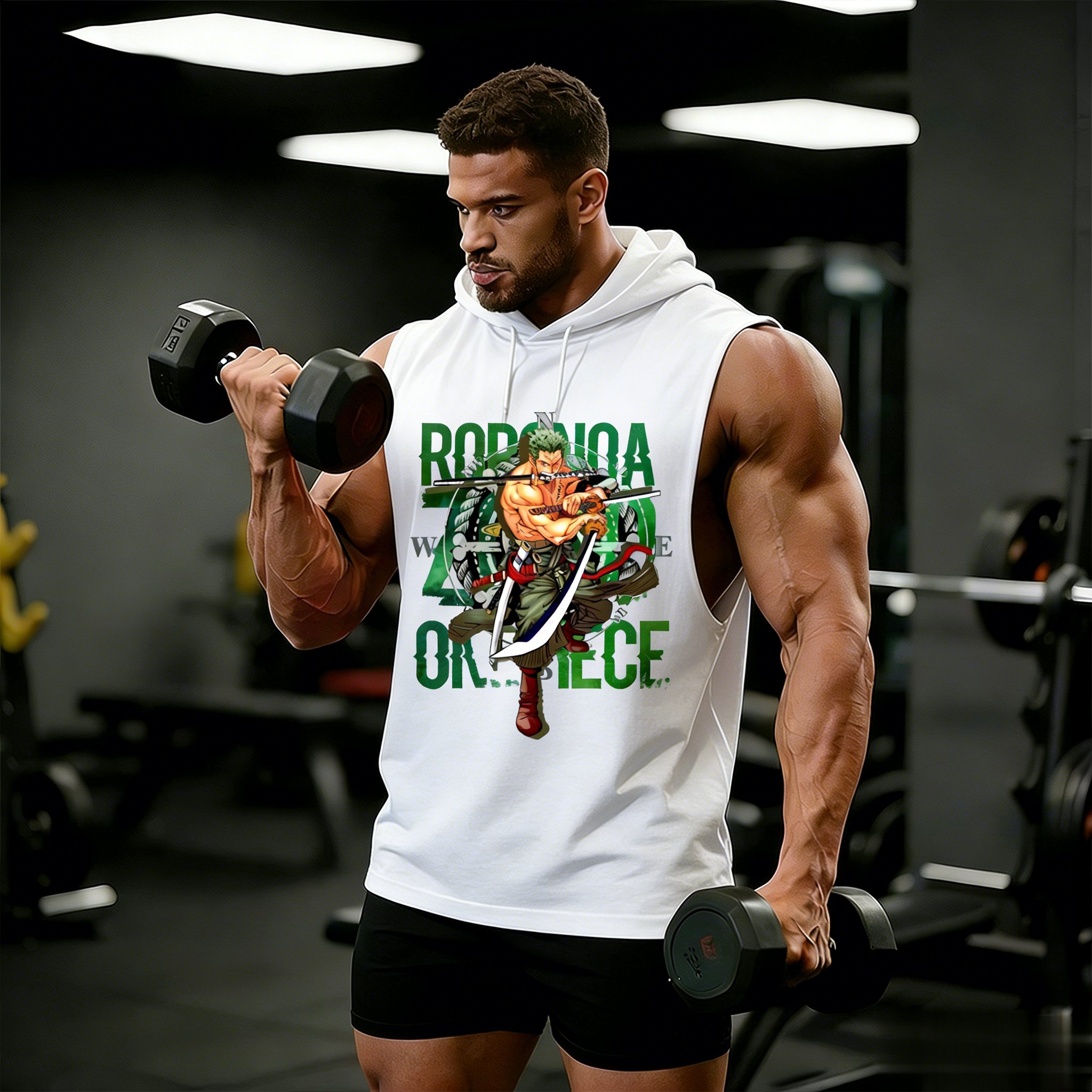 One Piece Zoro Roronoa Anime W - مراجعة Tank Top Muscle وسعره