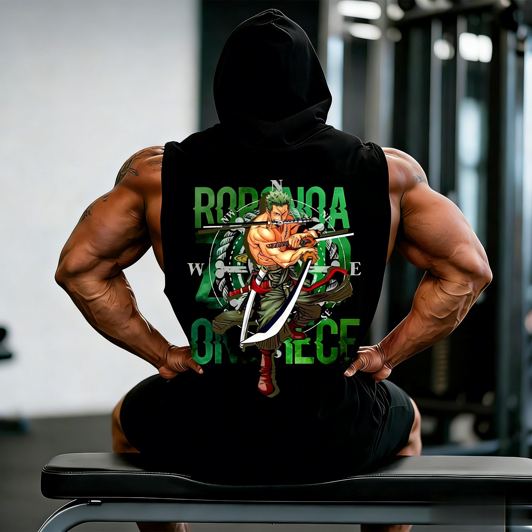 One Piece Zoro Roronoa Anime W - مراجعة Tank Top Muscle وسعره