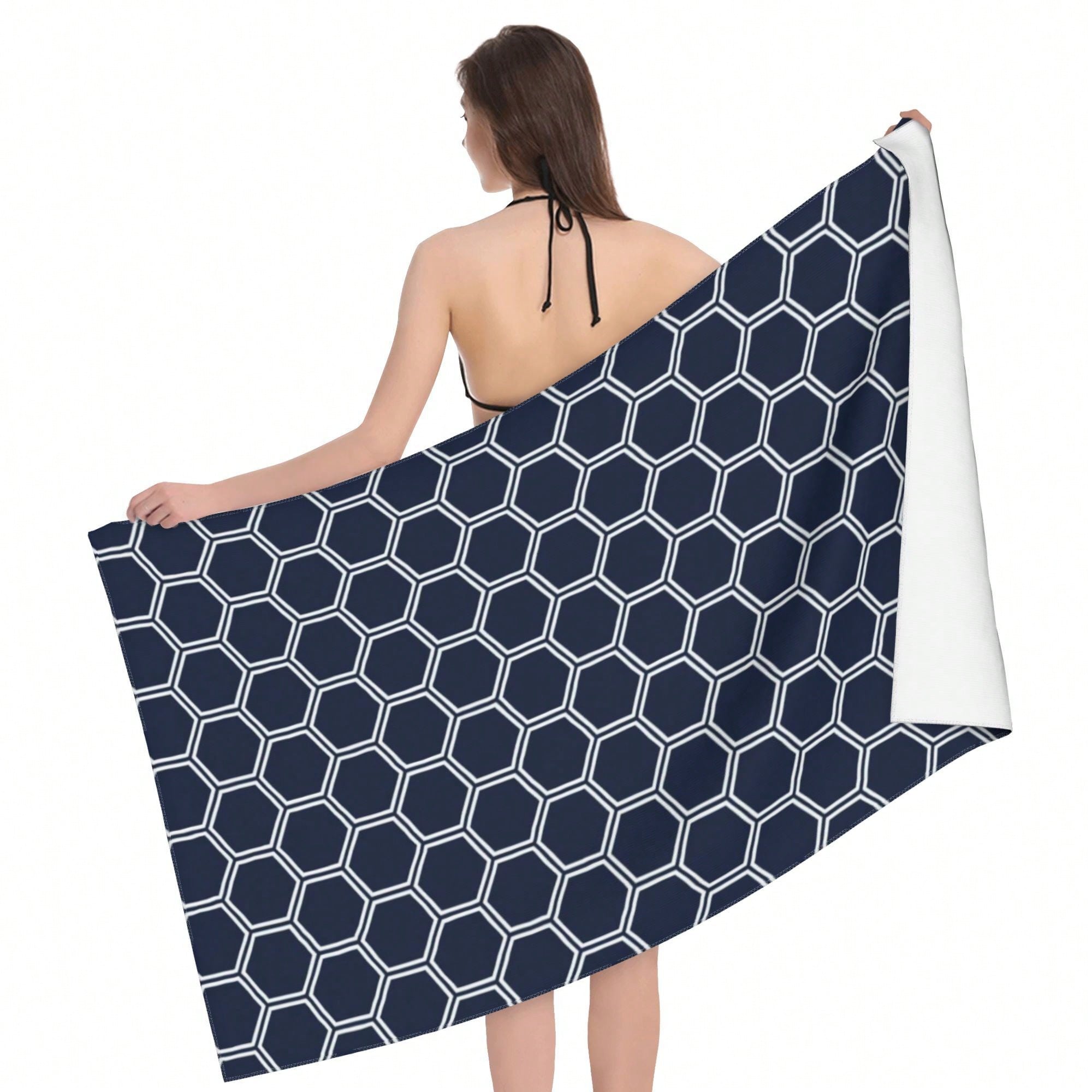 Geometric Pattern Cla1ssic StY - مراجعة Beach Towel Large وسعره