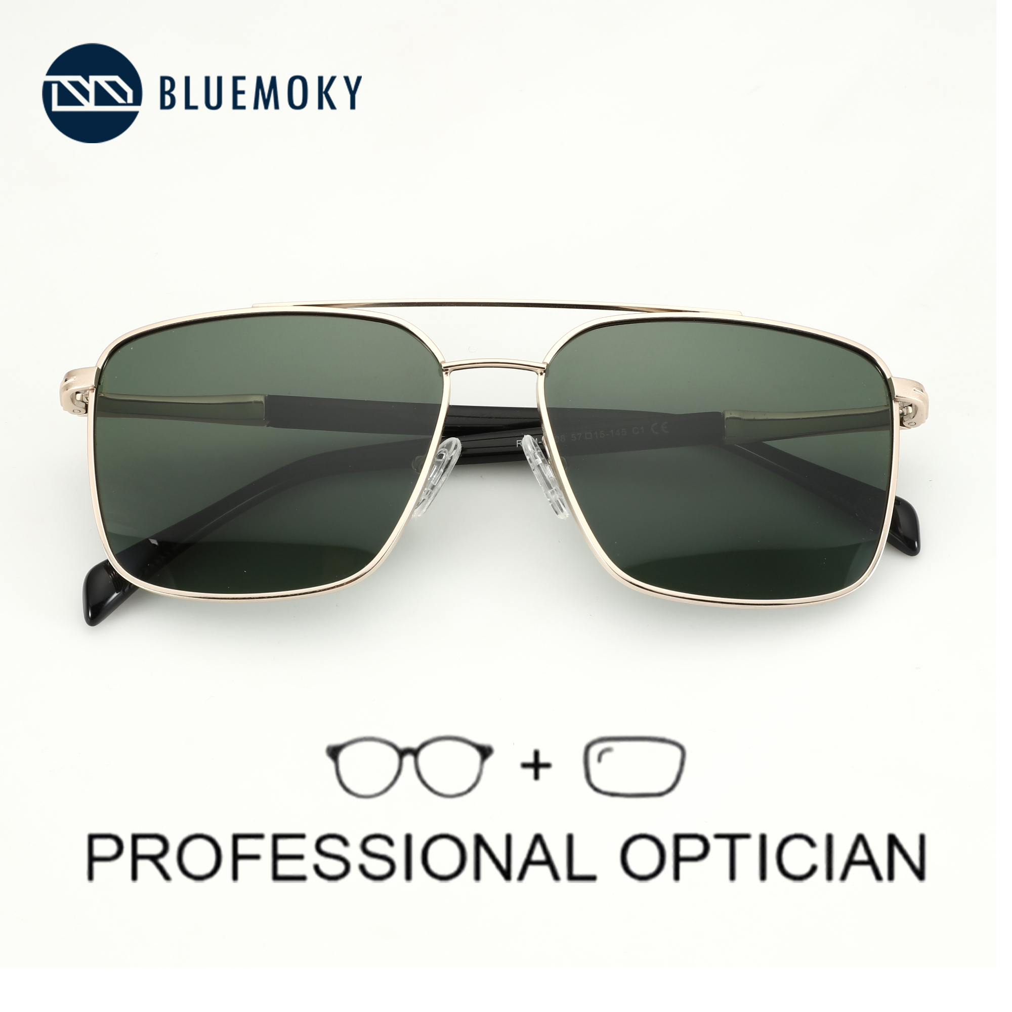 BLUEMOKY L Size Fashion Metal  - مراجعة Sunglasses Aviator Polarized وسعره