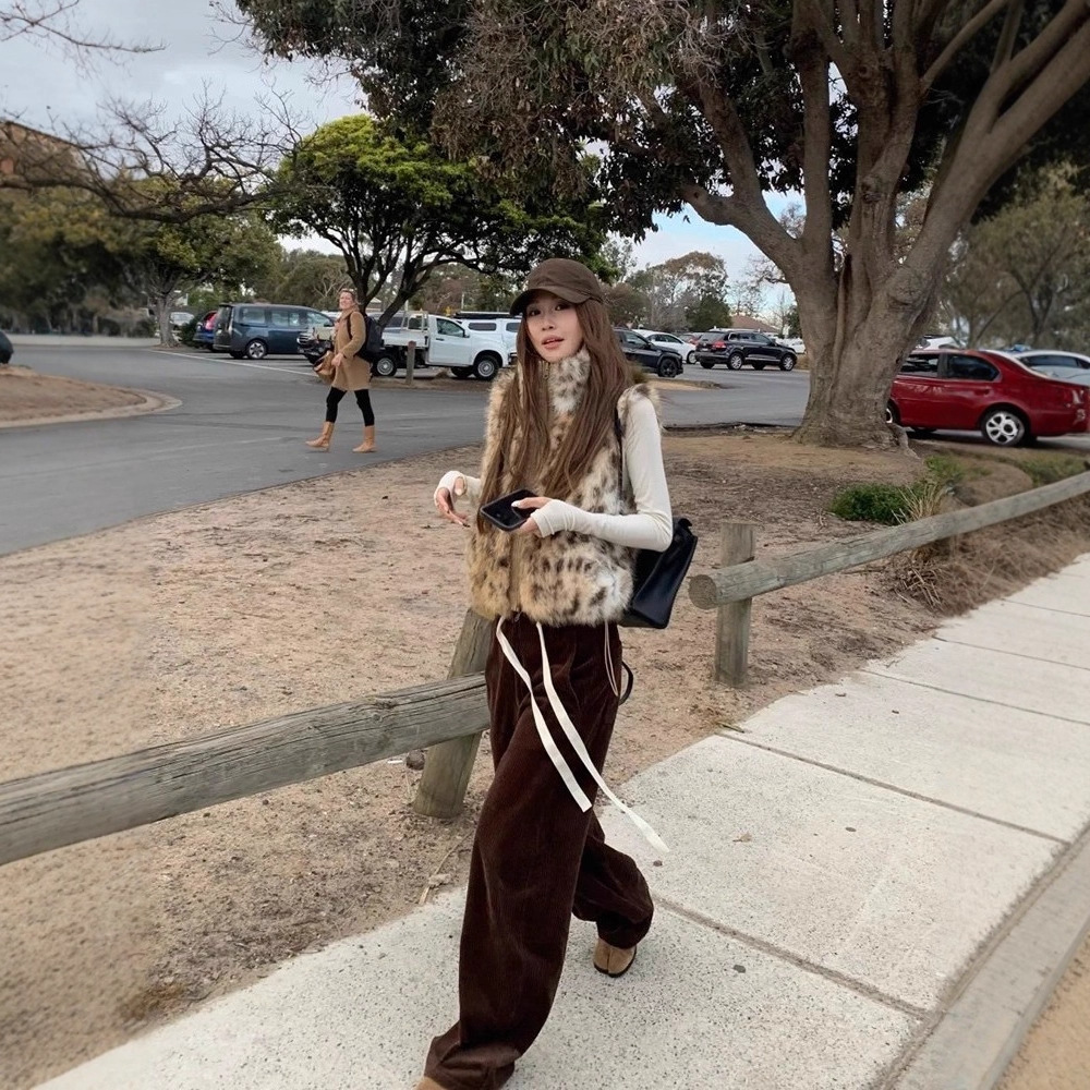 Women Faux Fur Vest Coats Shor - مراجعة Short Linen Drawstring وسعره