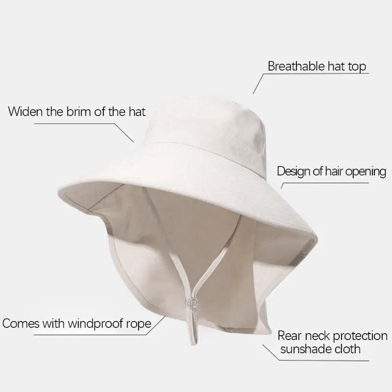 Outdoor UV Anti Neck Protectio - مراجعة Bucket Hat Straw وسعره