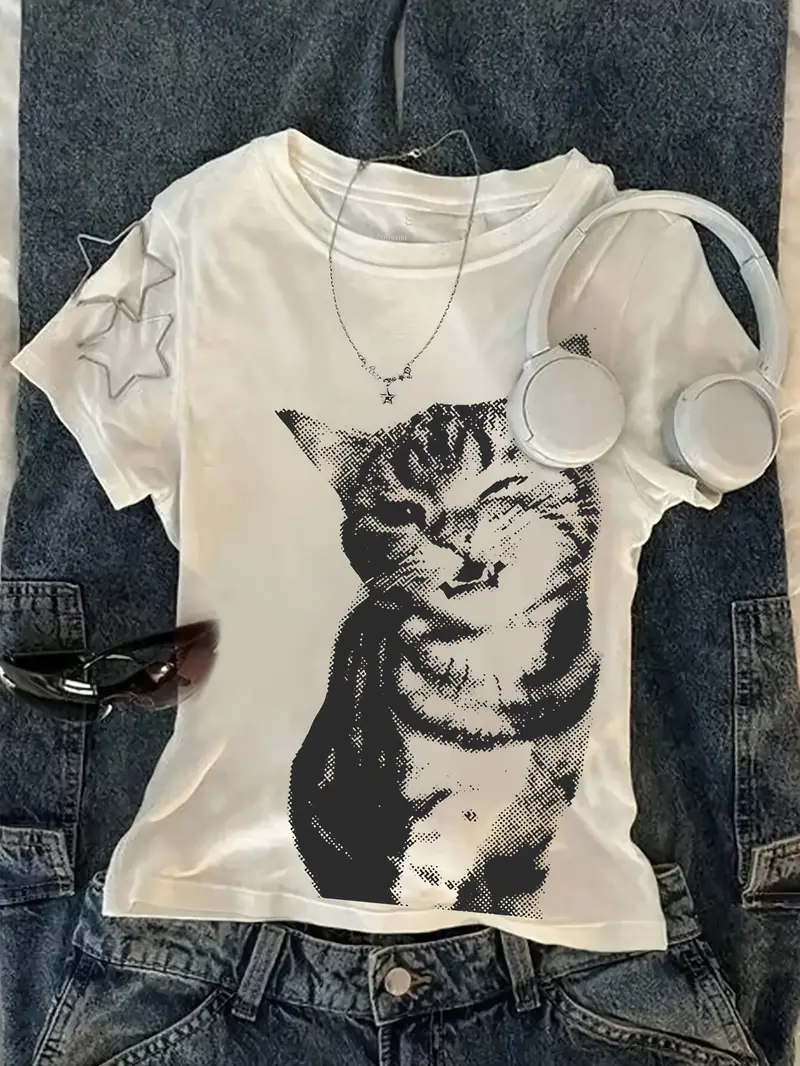Summer Harajuku Letter Graphic - مراجعة Tee Graphic Print وسعره