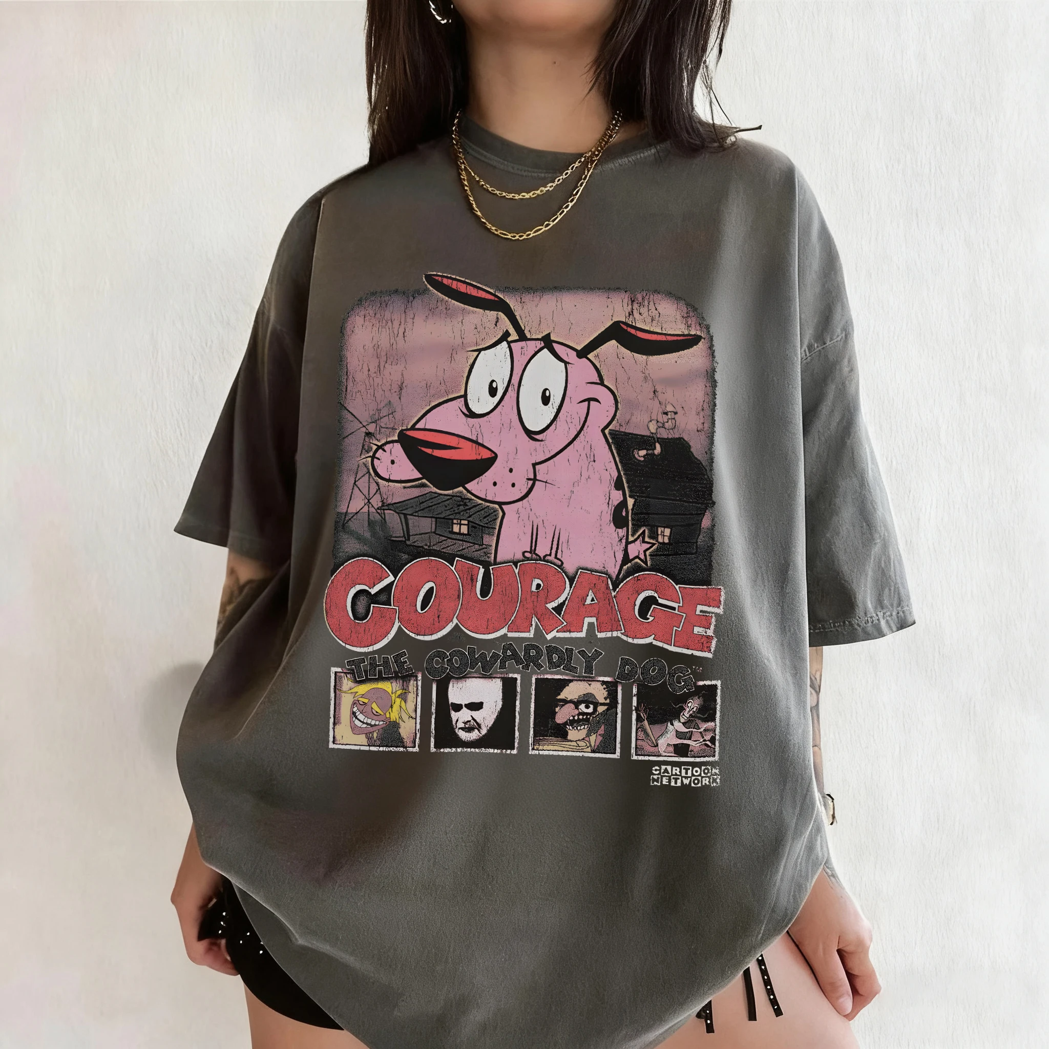 Summer Vintage Courage The Cow - مراجعة Tee Graphic Print وسعره