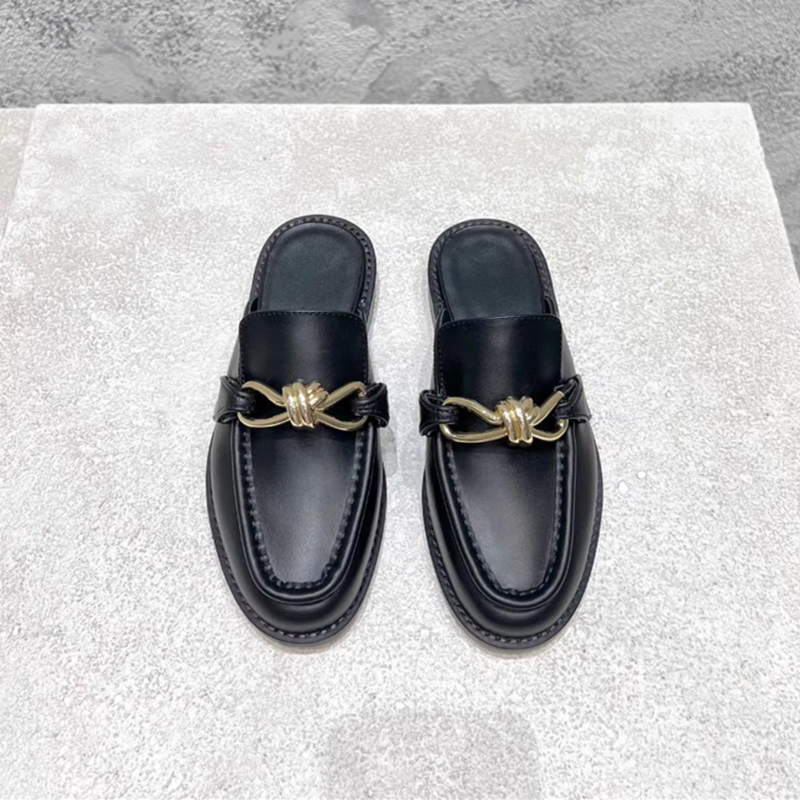 Metal Buckle Half Slippers For - مراجعة Flip Flop Leather Men وسعره