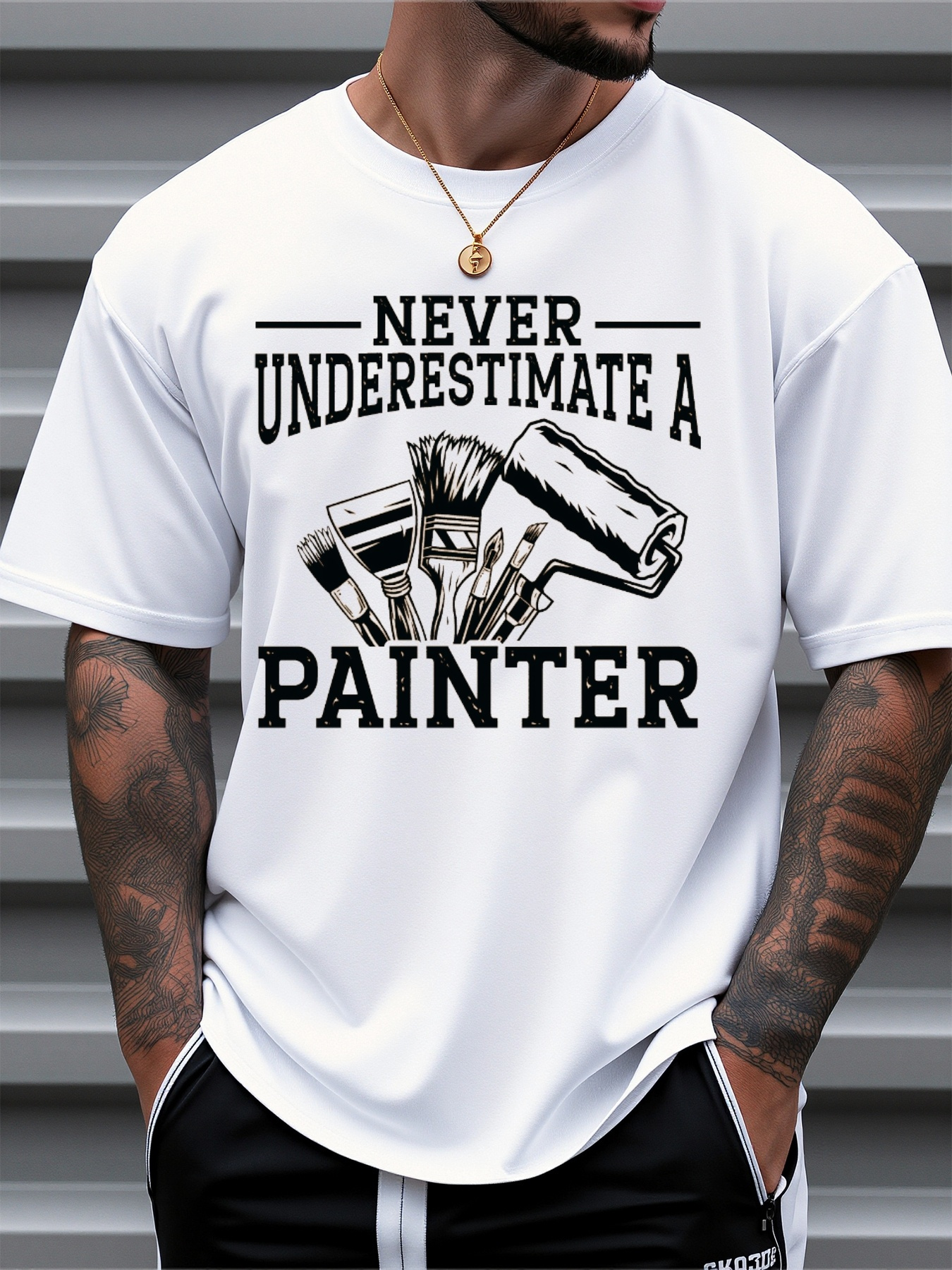 Men's Casual Graphic T-Shirt D - مراجعة Linen Shirt Breathable وسعره