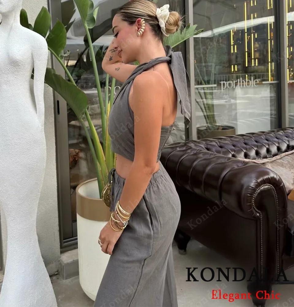 KONDALA Sexy Casual Crossover  - مراجعة Short Linen Drawstring وسعره