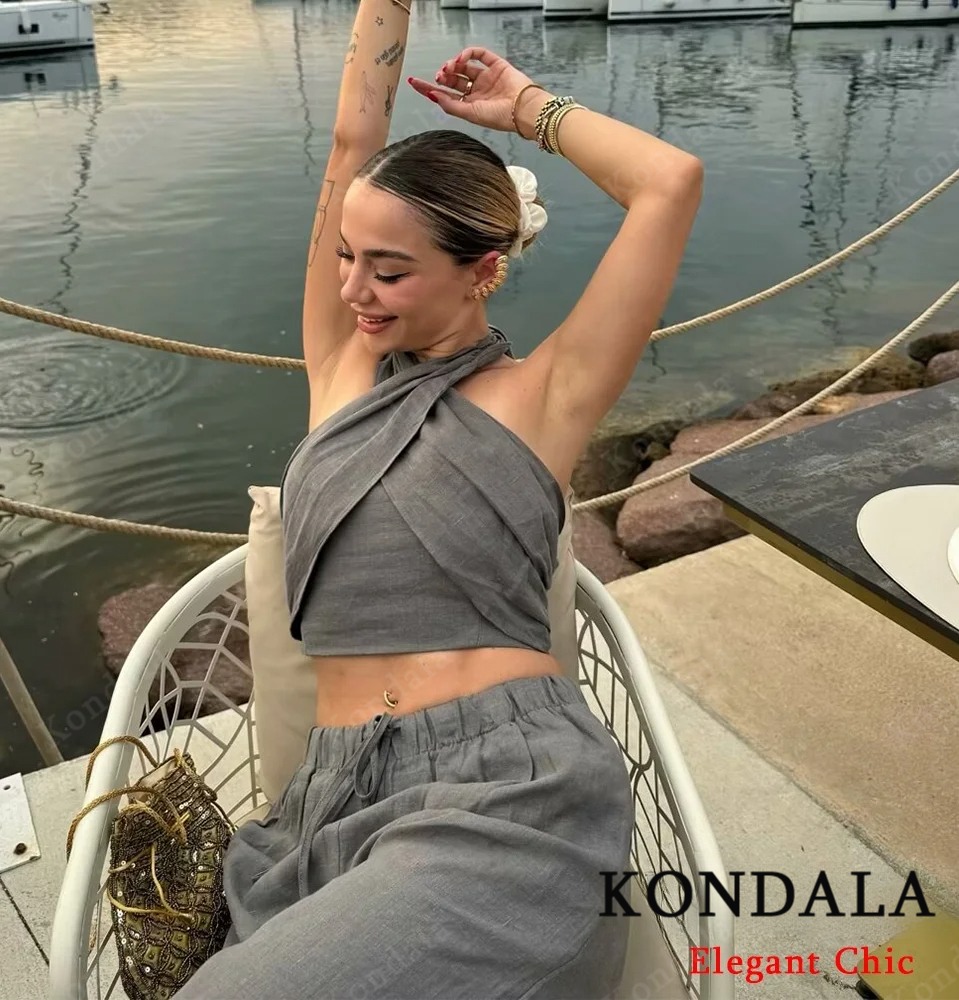 KONDALA Sexy Casual Crossover  - مراجعة Short Linen Drawstring وسعره