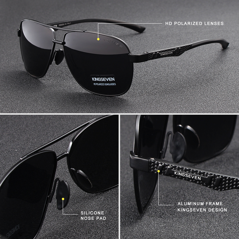 KINGSEVEN Brand Men Sunglasses - مراجعة Sunglasses Aviator Polarized وسعره