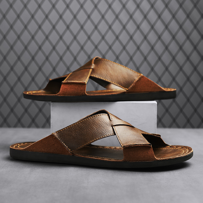 Fashion Genuine Leather Men Sl - مراجعة Flip Flop Leather Men وسعره