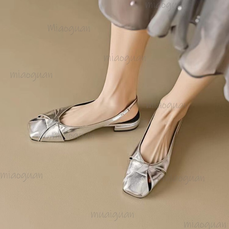 Cover Toe Low Heel Pumps Women - مراجعة Casual Sandal Leather وسعره