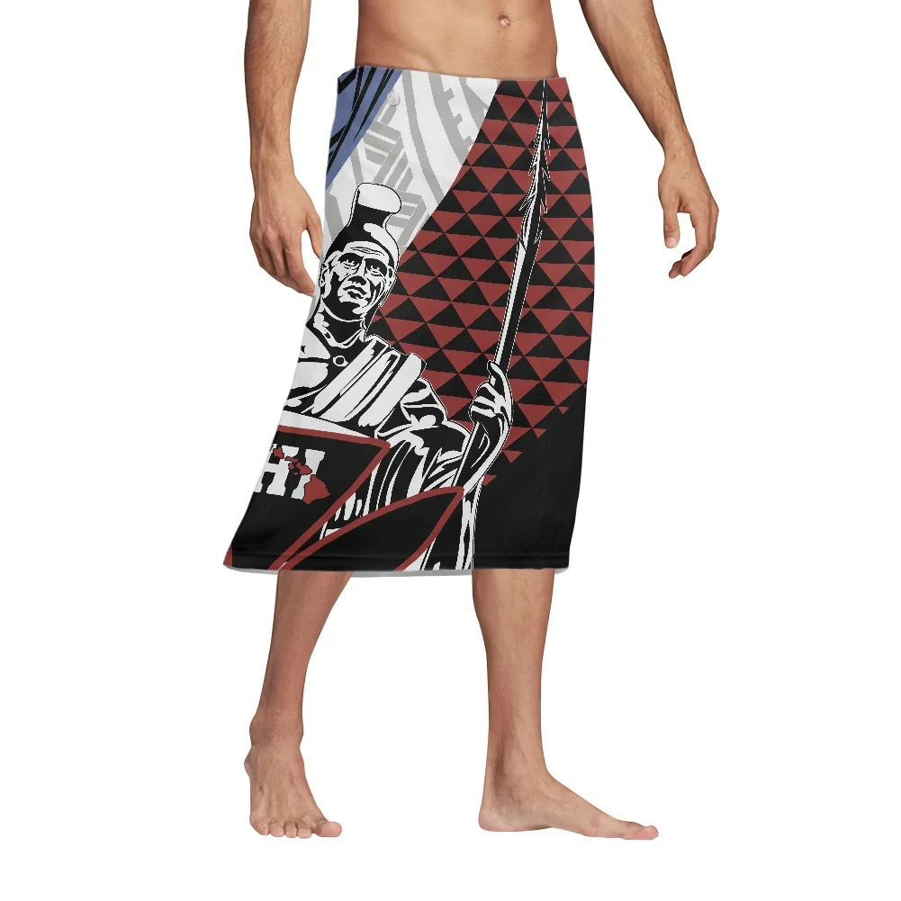 Polynesian Tribal Tattoo Print - مراجعة Sarong Men Wrap وسعره
