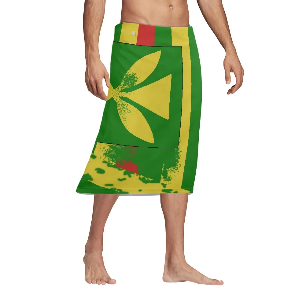 Polynesian Tribal Tattoo Print - مراجعة Sarong Men Wrap وسعره