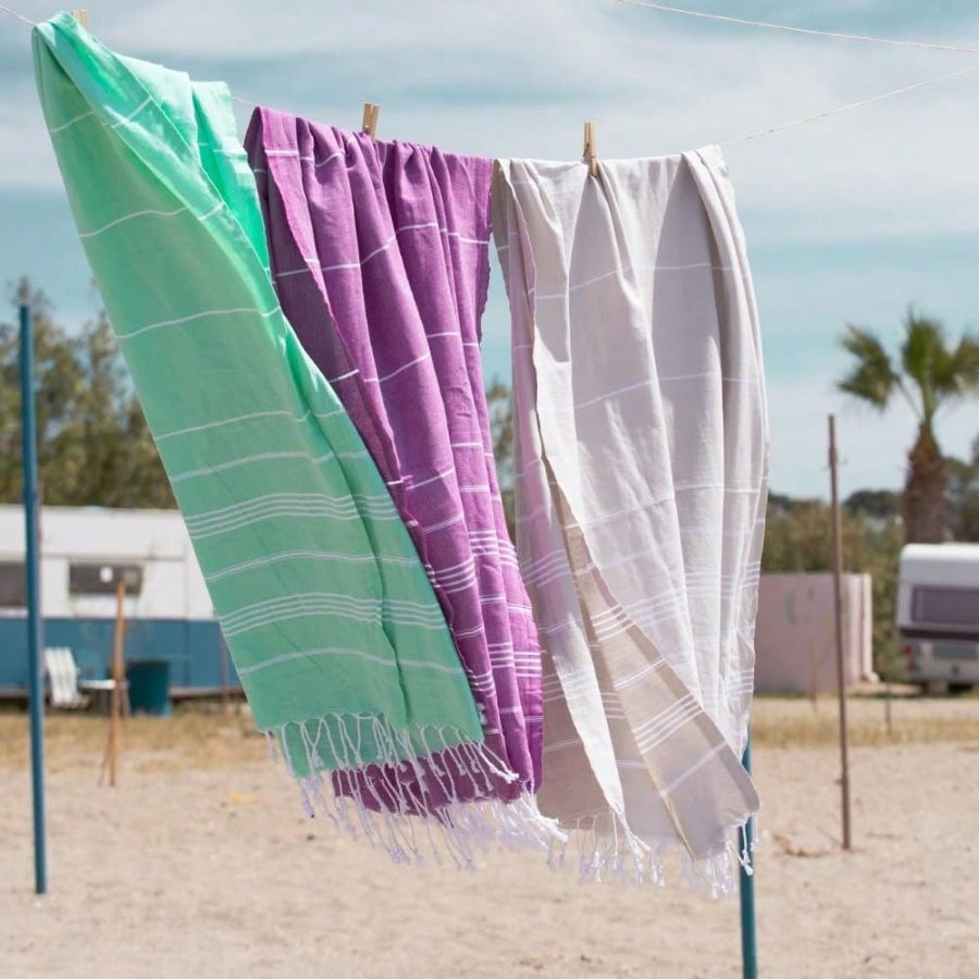 Turkish Beach Towel With Trave - مراجعة Beach Towel Large وسعره