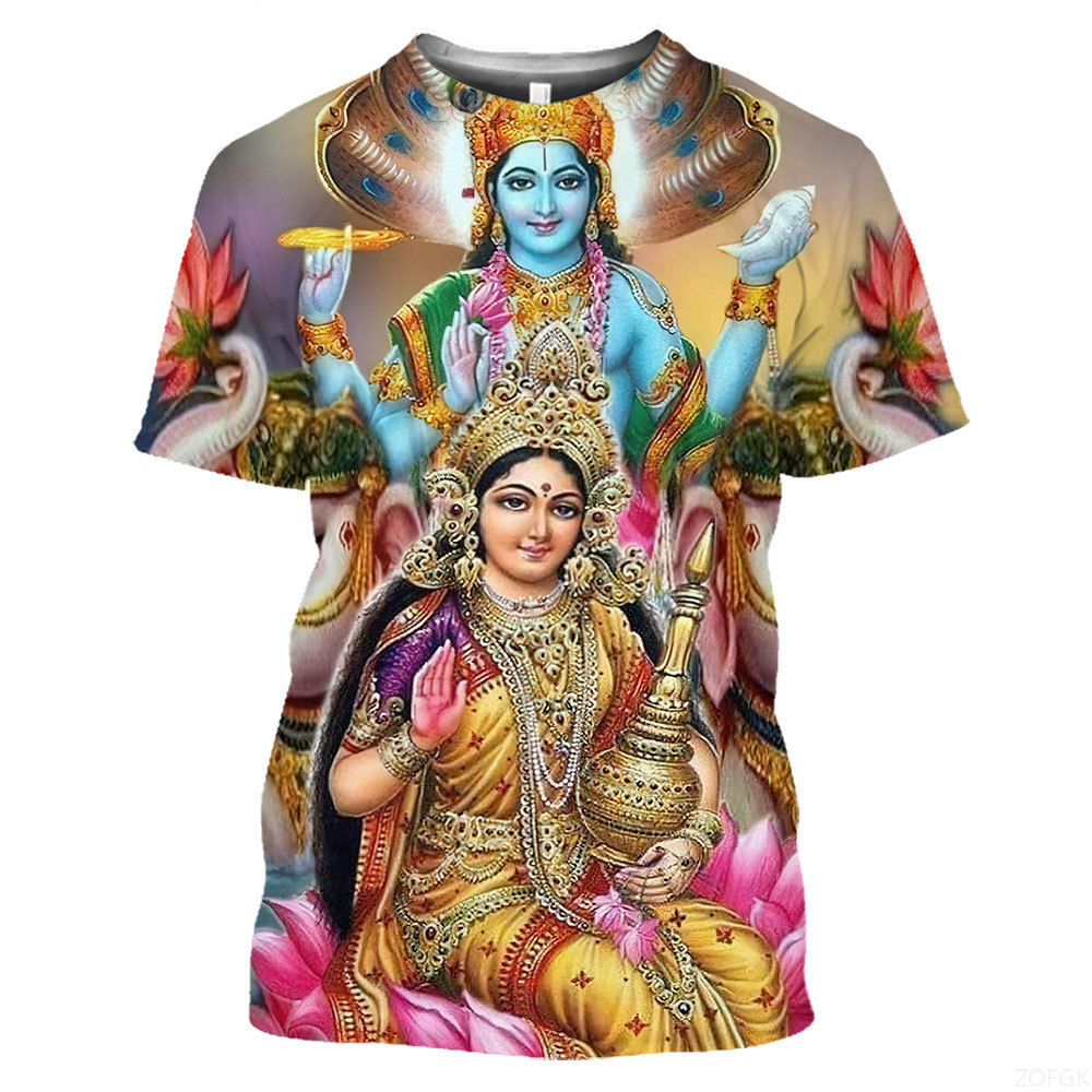 Summer Fashion Indian Deities  - مراجعة Tee Graphic Print وسعره