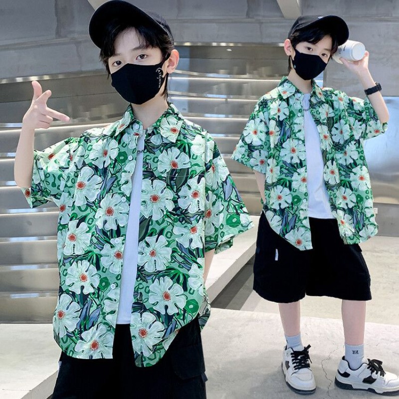 Boys' Floral Shirt Summer Set  - مراجعة Resort Shirt Floral وسعره