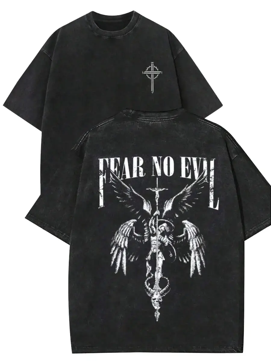 Retro Washed Black Oversized T - مراجعة Tee Graphic Print وسعره