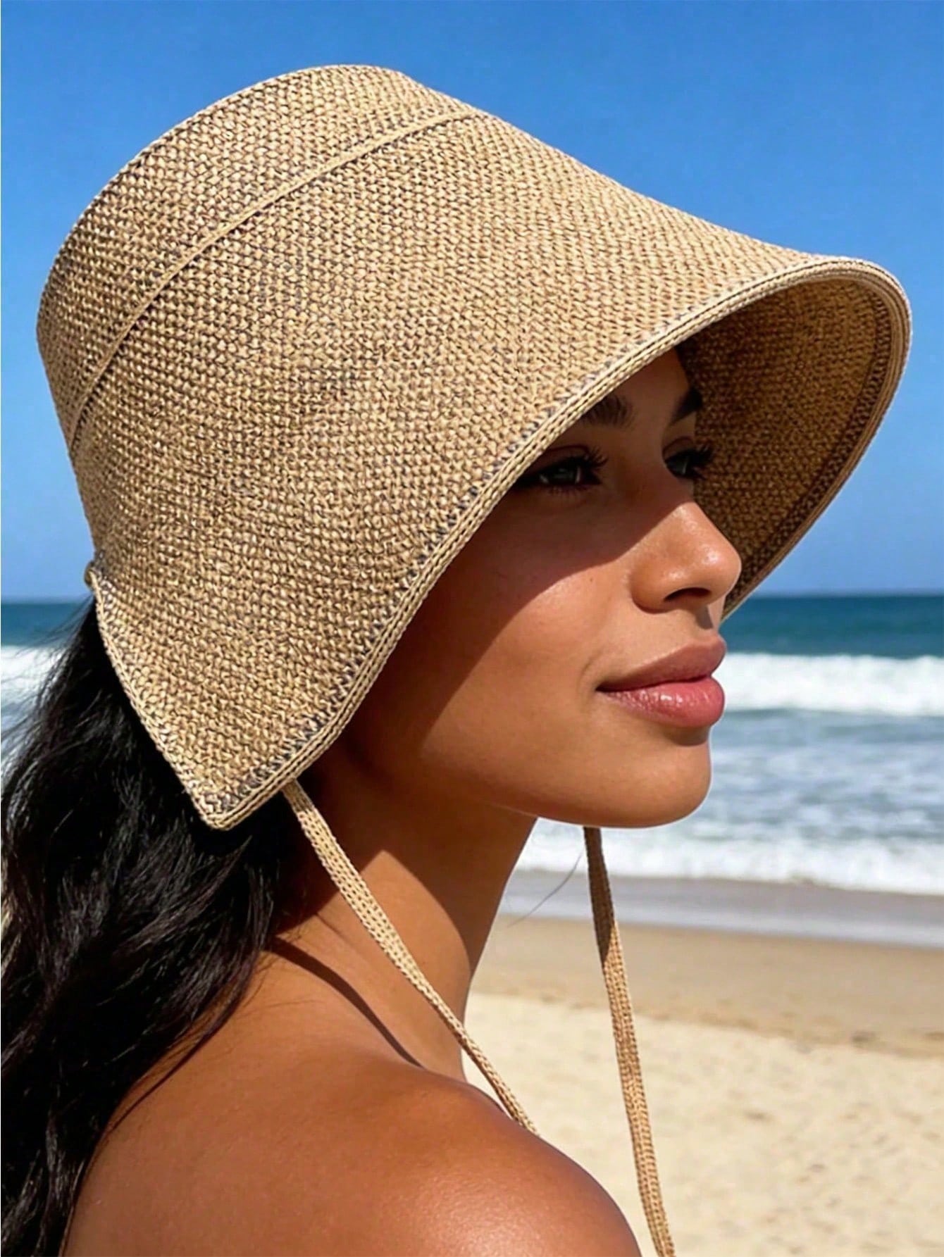 Straw Wide-Brim Sun Hat For Wo - مراجعة Bucket Hat Straw وسعره