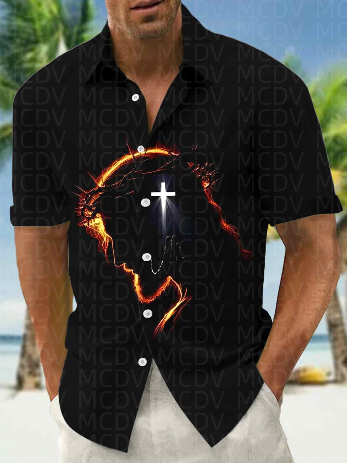 Insects Pattern Men's Hawaiian - مراجعة Shirt Camp Collar وسعره