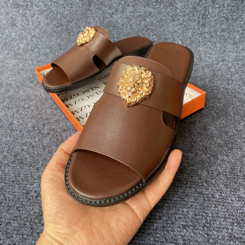 size 38-48 original shoes bran - مراجعة Flip Flop Leather Men وسعره