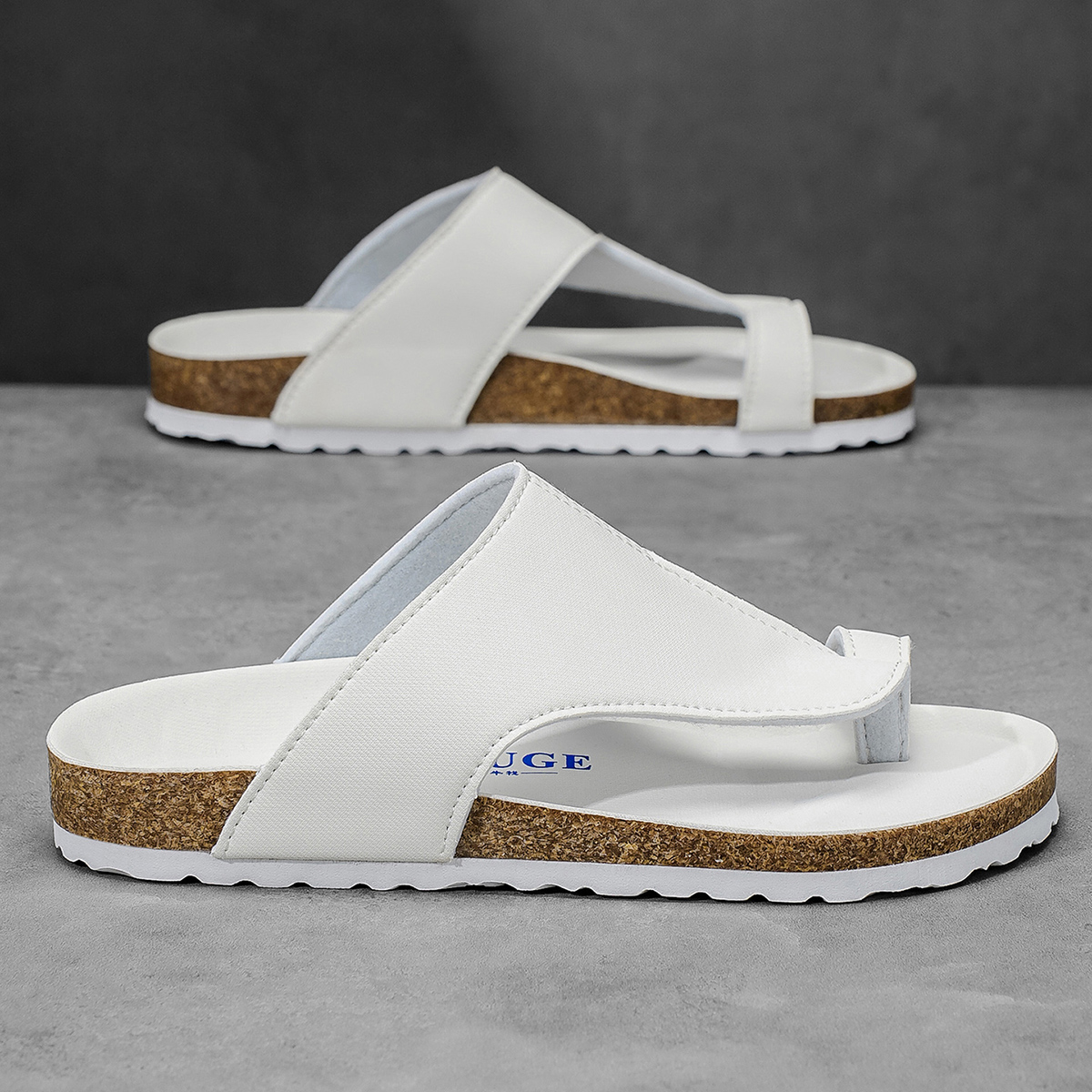 Big Size 48 49 Cork Slippers M - مراجعة Flip Flop Leather Men وسعره