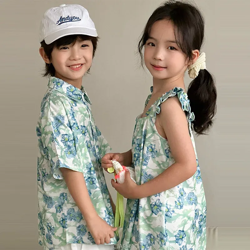 Look Boys Shirts Korean Childr - مراجعة Resort Shirt Floral وسعره