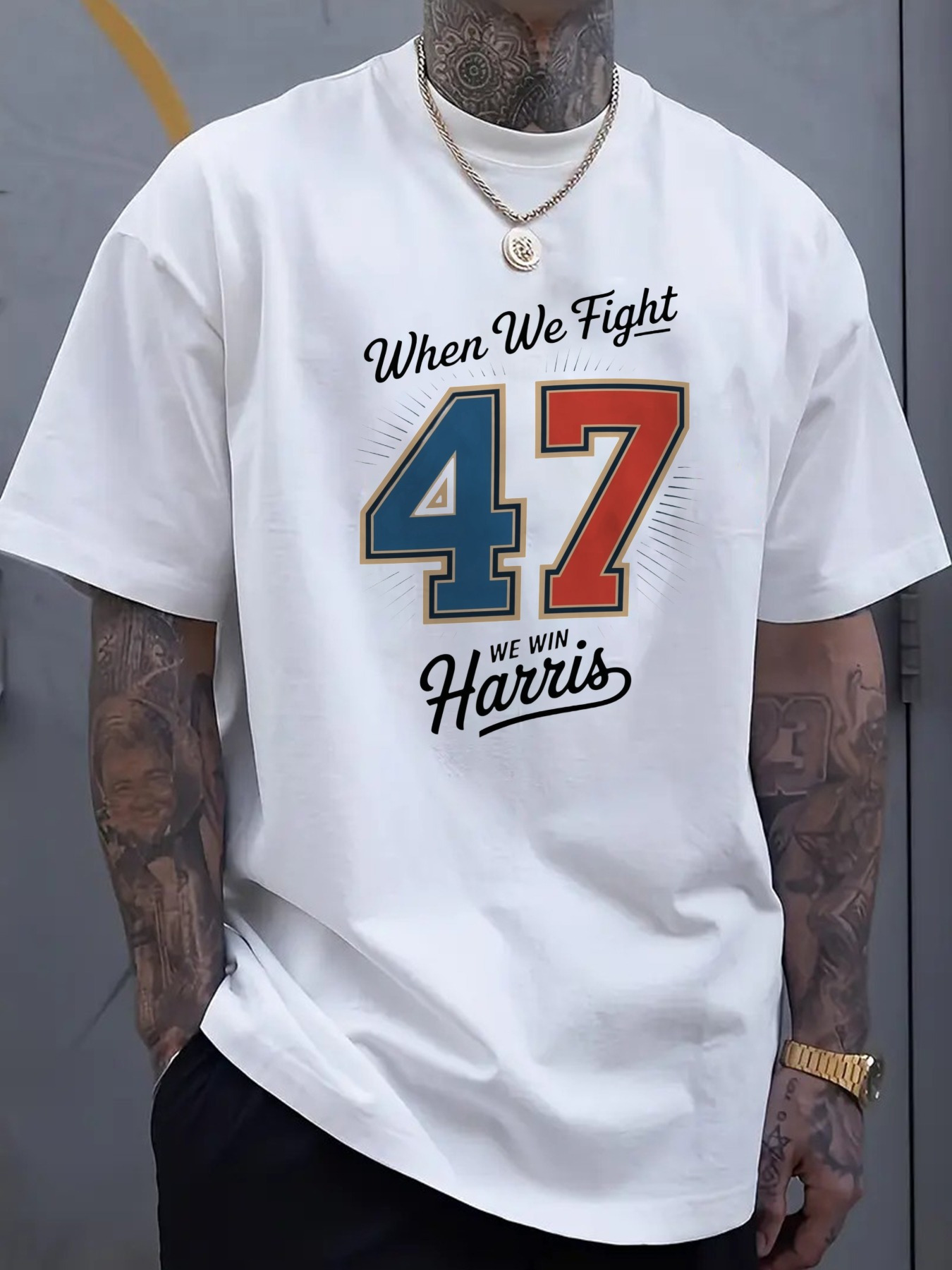 100% Cotton Men's T-shirt grap - مراجعة Tee Graphic Print وسعره