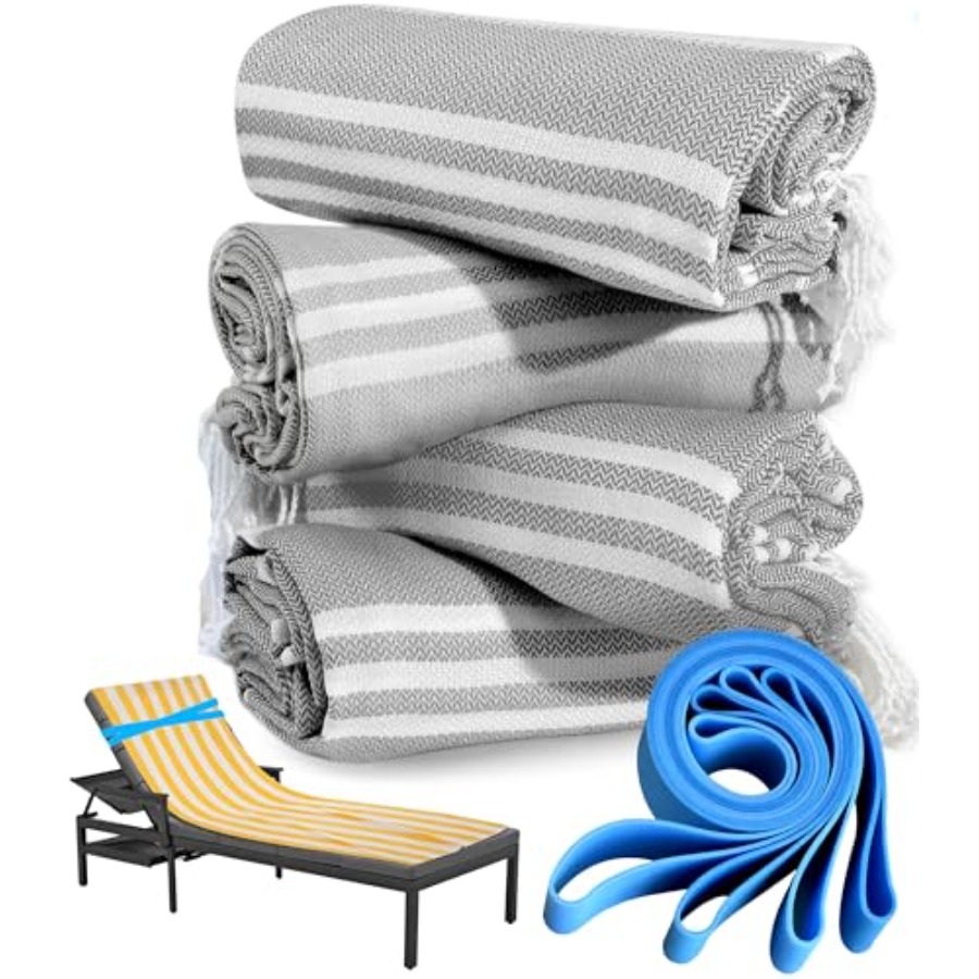 Packs Turkish Beach Towel Bath - مراجعة Beach Towel Large وسعره